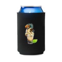 Tequila Memory Drink Koozie - Black w/ Logo, Double-Sided Art
