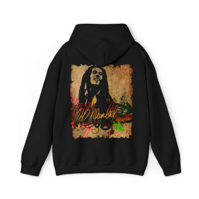 Marley Lion Unisex Heavy Blend™ Hooded Sweatshirt – Black - Image 2