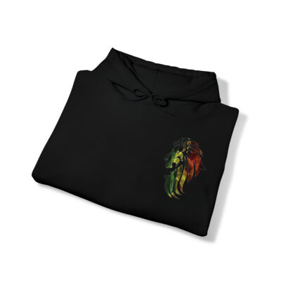 Marley Lion Unisex Heavy Blend™ Hooded Sweatshirt – Black - Image 4