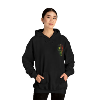 Marley Lion Unisex Heavy Blend™ Hooded Sweatshirt – Black - Image 5