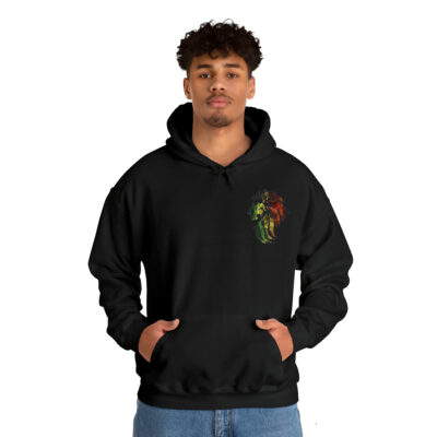 Marley Lion Unisex Heavy Blend™ Hooded Sweatshirt – Black - Image 6