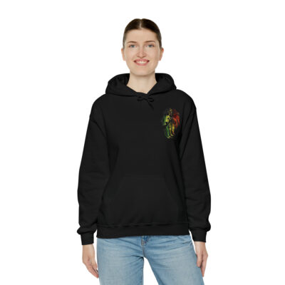 Marley Lion Unisex Heavy Blend™ Hooded Sweatshirt – Black - Image 7