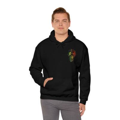 Marley Lion Unisex Heavy Blend™ Hooded Sweatshirt – Black - Image 8