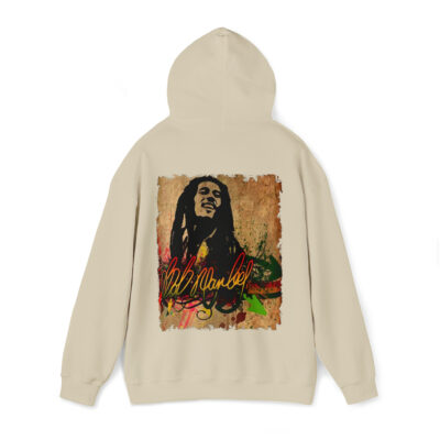 Marley Lion Unisex Heavy Blend™ Hooded Sweatshirt – Black - Image 12