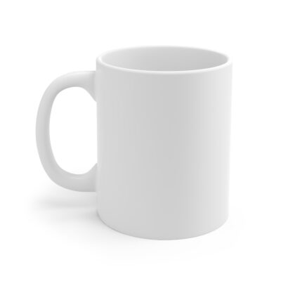 SHUT UP!  Musically Speaking - Ceramic Mug 11oz - Black on White - Image 3