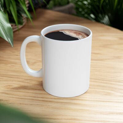 SHUT UP!  Musically Speaking - Ceramic Mug 11oz - Black on White - Image 9
