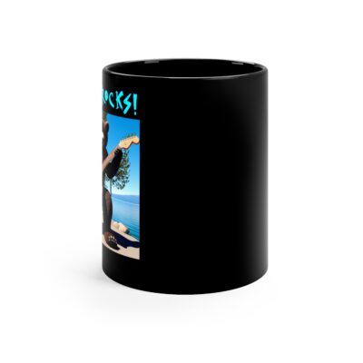 Tahoe Rocks! Bear – 11oz Black Mug - Image 2
