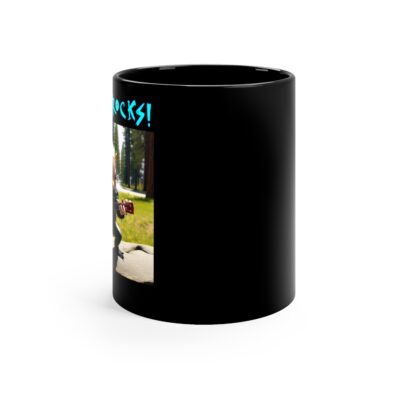 Tahoe Rocks! Squirrel – 11oz Black Mug - Image 2