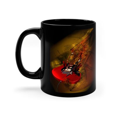Shredded Guitar Black Mug - 11oz - Image 3