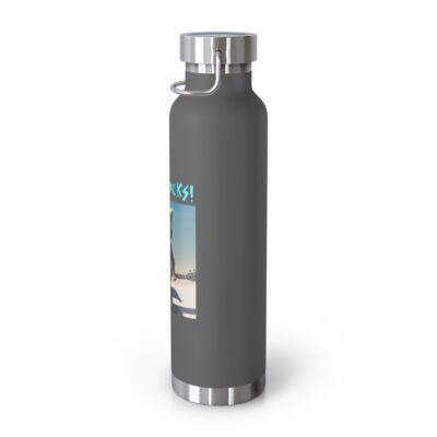 Tahoe Rocks! Raccoon – Copper Vacuum Insulated Bottle, 22oz – White - Image 4