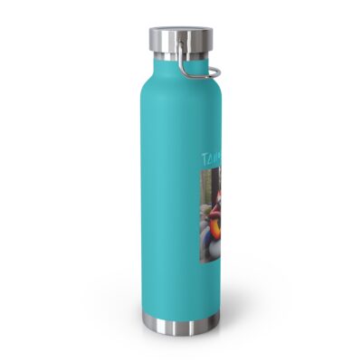 Tahoe Rocks! Fox – Copper Vacuum Insulated Bottle, 22oz – Turquoise - Image 2
