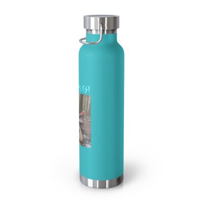 Tahoe Rocks! Fox – Copper Vacuum Insulated Bottle, 22oz – Turquoise - Image 3