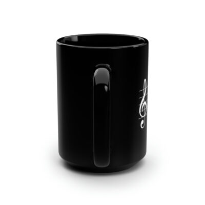 SHUT UP! Mug - Musically Speaking - White on Black, 15oz - Image 4