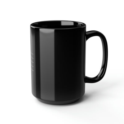 SHUT UP! Mug - Musically Speaking - White on Black, 15oz - Image 7