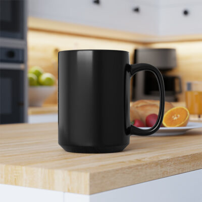 SHUT UP! Mug - Musically Speaking - White on Black, 15oz - Image 8
