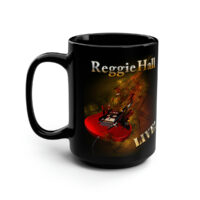 Reggie Hall LIVE! - Custom Hi-Res Logo - Black Mug, 15oz