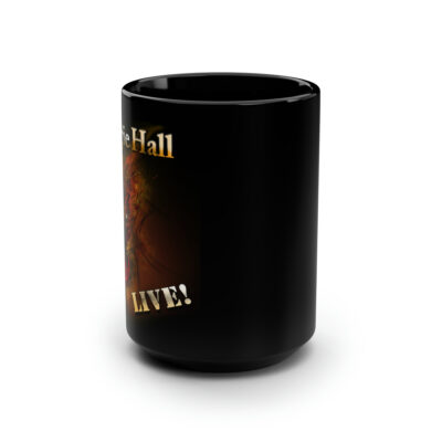 Reggie Hall LIVE! - Custom Hi-Res Logo - Black Mug, 15oz - Image 2