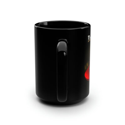 Reggie Hall LIVE! - Custom Hi-Res Logo - Black Mug, 15oz - Image 4