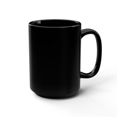 Reggie Hall LIVE! - Custom Hi-Res Logo - Black Mug, 15oz - Image 5