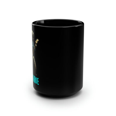 Lake Tahoe Guitar Bear - Black Mug, 15oz - Image 2