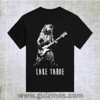 Lake Tahoe White Bear – Unisex Heavy Cotton Tee – Black
