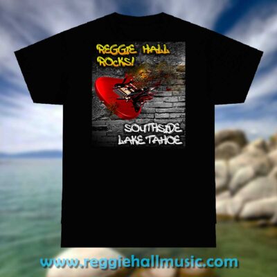 Reggie Hall Rocks Tahoe Grafitti – Unisex Heavy Cotton Tee – Black