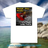 Reggie Hall Rocks Tahoe Grafitti – Unisex Heavy Cotton Tee – White