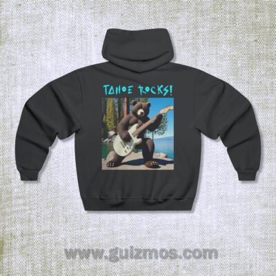 Tahoe Rocks! Bear – Men's NUBLEND® Hooded Sweatshirt - Black