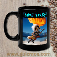 Tahoe Rocks! Coyote – 11oz Black Mug