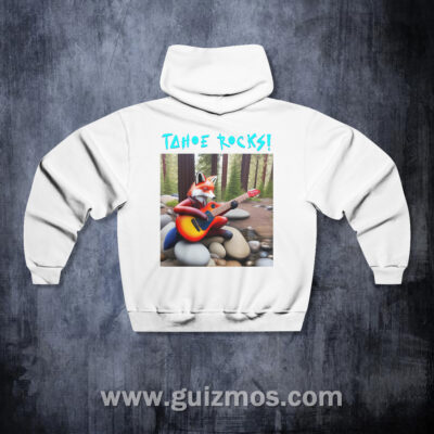 Tahoe Rocks! Fox – Men's NUBLEND® Hooded Sweatshirt - Black
