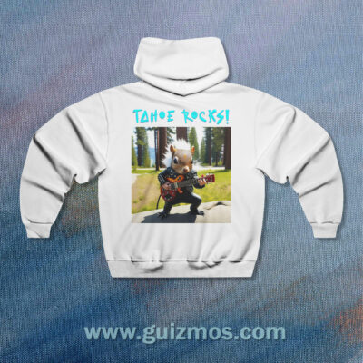 Tahoe Rocks! Squirrel – Men's NUBLEND® Hooded Sweatshirt - Gray